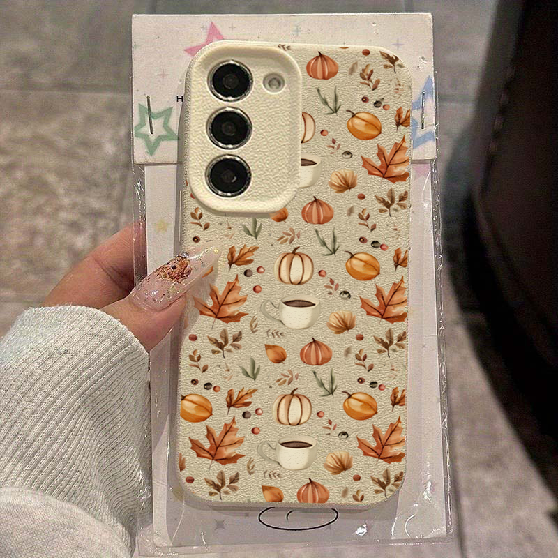 Samsung Galaxy A55 - Herfst Pompoen Koffie Illustratie Case Voor