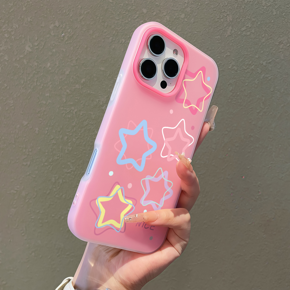 Samsung Galaxy A55 - Kawaii Outlines Star Jelly Telefoonhoesje voor