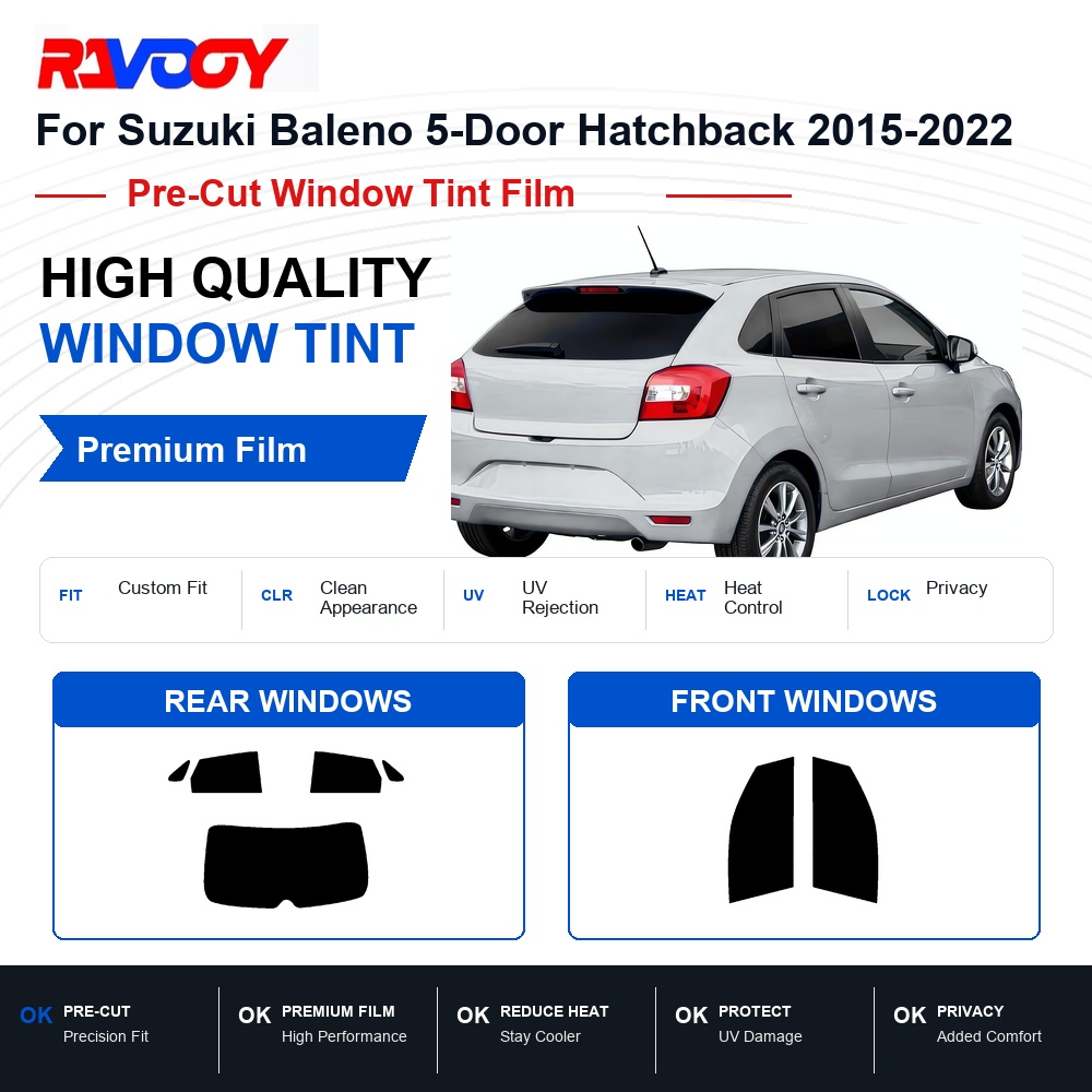 Privacy Screen Protector - Premium voorgeknipte raamfolie voor Suzuki Baleno