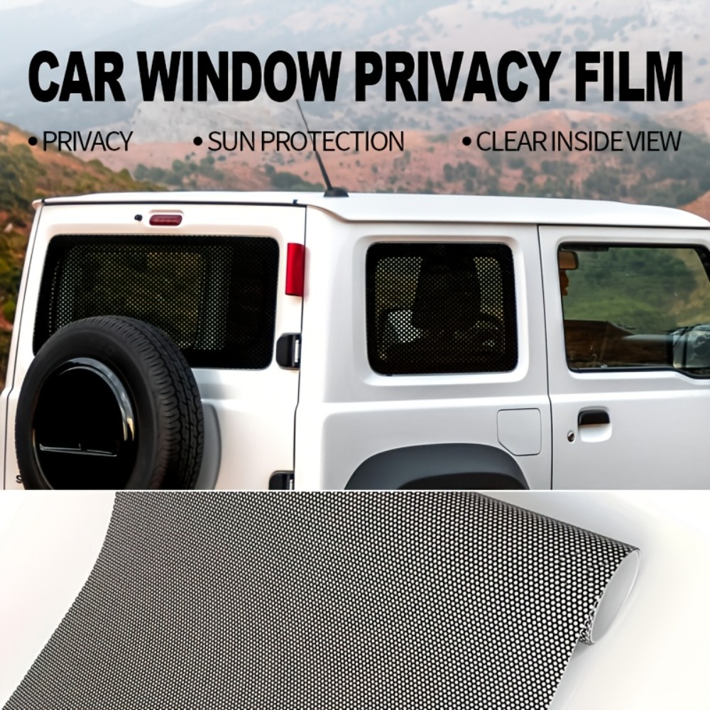 1Roll Zwart Geperforeerd Vinyl - Privacy Screen Protector recensie en prijs
